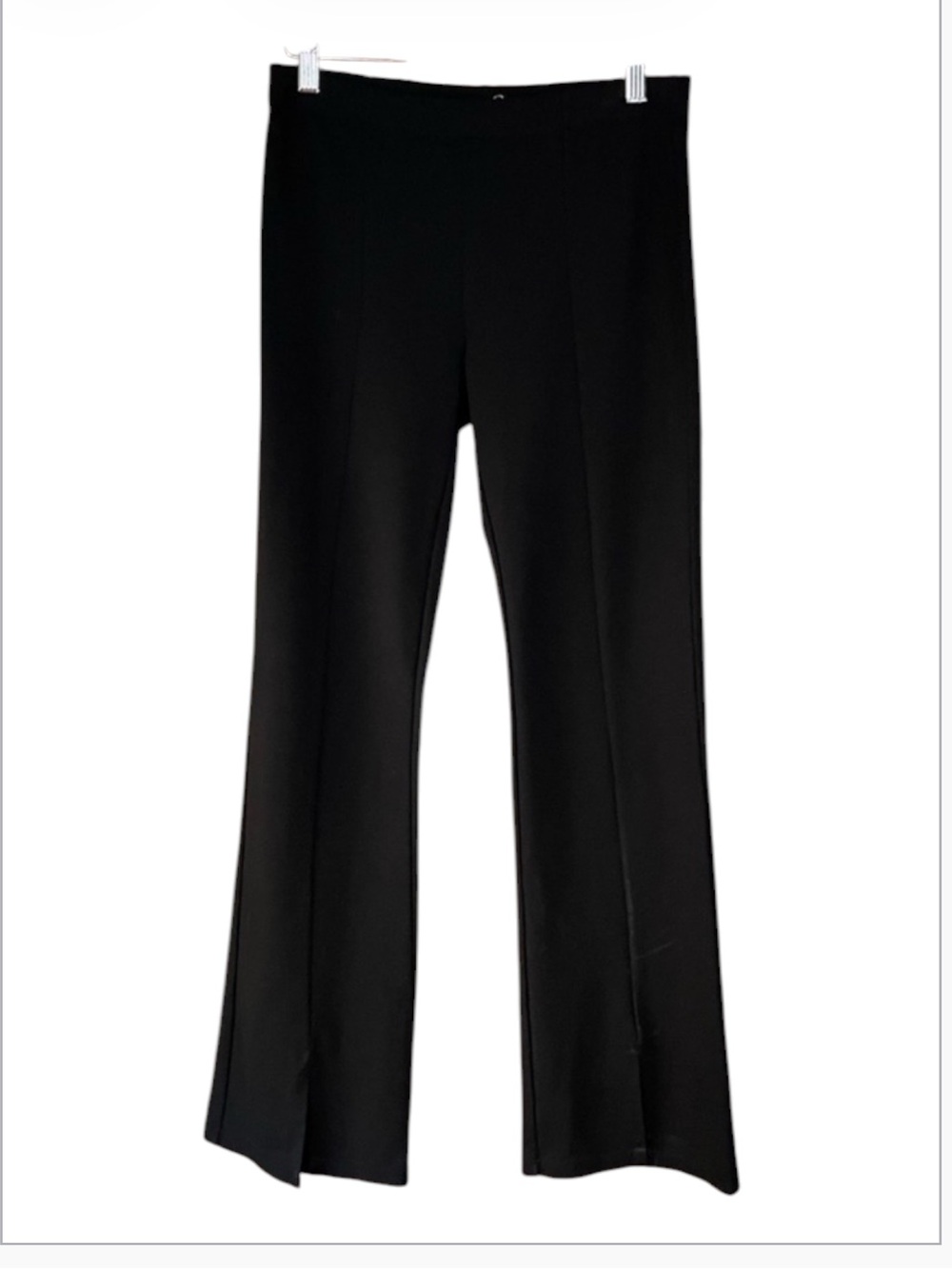 Clara Sun Woo Ponte Knit Black Kick Front Slit Pull On Pants $109. Excellent XS - Picture 5 of 14